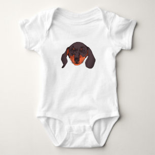 Cute Dachshund Portrait Romper