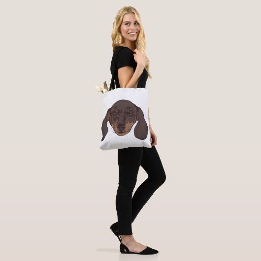 Cute Dachshund-portret Tote Bag (Op model)