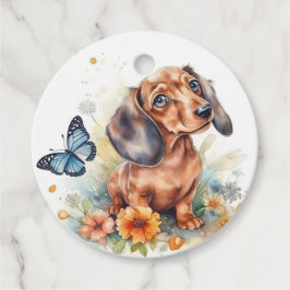 Cute Dachshund Puppy Bedankt Bedankjes Labels