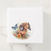 Cute Dachshund Puppy Bedankt Bedankjes Labels (In situ)