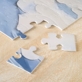 Cute Dachshund Puppy Cozy Winter Scarf Art Legpuzzel (Zijkant)