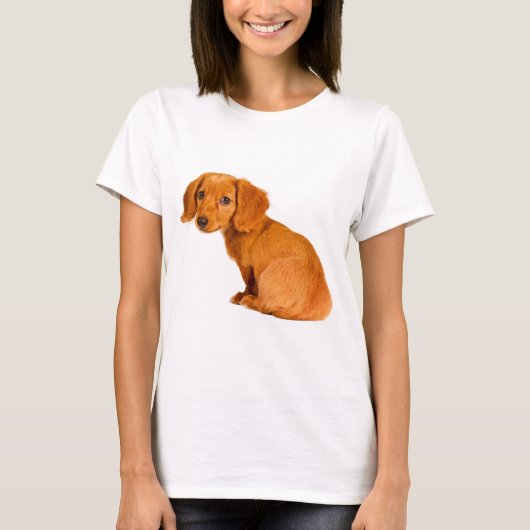 Cute Dachshund Puppy Dog T-shirt (Voorkant)