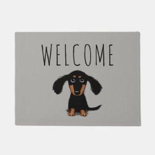 Cute Dachshund Puppy Welkomstmat Wiener Dog Deurmat