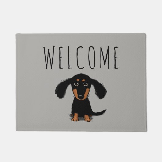 Cute Dachshund Puppy | Welkomstmat Wiener Dog Deurmat (Voorkant)