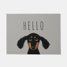Cute Dachshund Puppy | Wiener Dog Hallo Doormat