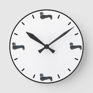 Cute Dachshund Ronde Klok