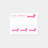 Cute Dachshund roze kleuren en teksten Post-it® Notes (Voorkant)