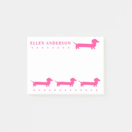 Cute Dachshund roze kleuren en teksten Post-it® Notes