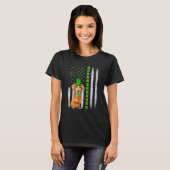 Cute Dachshund Saint Patrick S Day American Flag D T-shirt (Voorkant volledig)