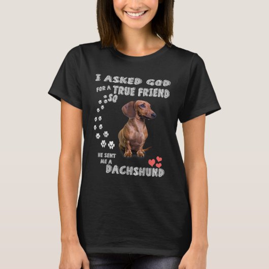 Cute Dachshund stuurde me een Dachshund T-shirt (Voorkant)