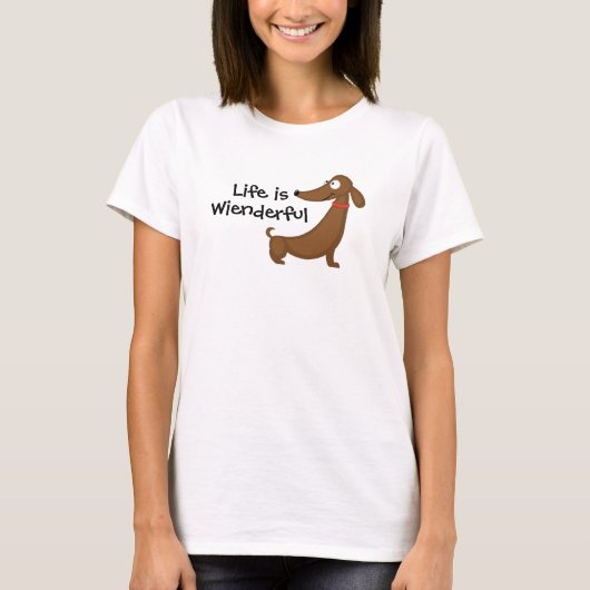 Cute Dachshund T-Shirt (Voorkant)