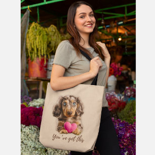 Cute Dachshund Tote Tas Je Krijgt Dit Motivatie