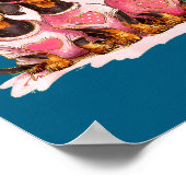 Cute Dachshund Valentines Heart Dog Lover Men Wome Poster (Hoek)