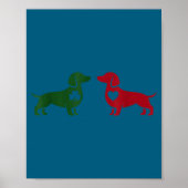 Cute Dachshund Valentines Patrick's Day Lover Dog  Poster (Voorkant)