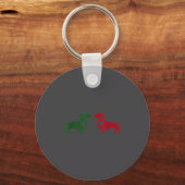 Cute Dachshund Valentines Patrick's Day Lover Dog  Sleutelhanger (Voorkant)