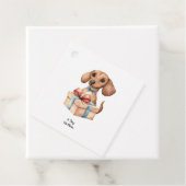 Cute Dachshund Verjaardagsmok A Tiny Bit Older Bedankjes Labels (In situ)