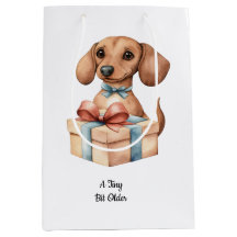 Cute Dachshund Verjaardagsmok A Tiny Bit Older