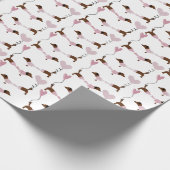 Cute Dachshund Wiener Dog be Mine Valentijns Cadeaupapier (Hoek)