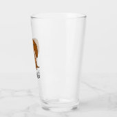Cute Dachshund | Wiener Dog Cartoon op maat Glas (Links)