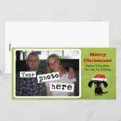 Cute Dachshund Wiener Dog Kerstmis Je foto Feestdagenkaart (Voorkant / Achterkant)