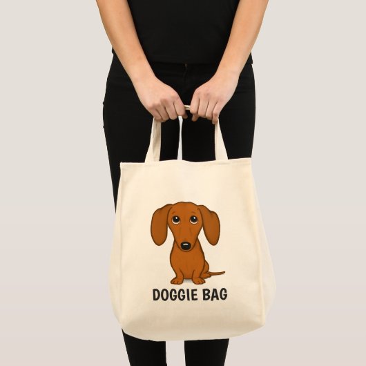 Cute Dachshund Wiener Dog Puppy Doggie Bag Tas (Voorkant (product))