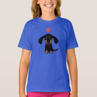 Cute Dachshund Wiener Dog Puppy with Heart