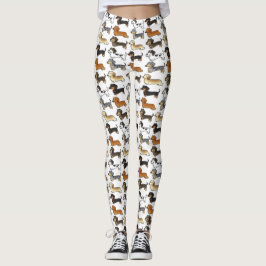 Cute Dachshund Wiener Dogs Yoga Leggings