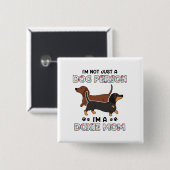 Cute Dachshund Wiener Doxies Dog Mama Vierkante Button 5,1 Cm (Voorkant /achterkant)