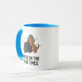 Cute Dachshund with Camera "Good Times" Photo Love Mok (Voorkant links)