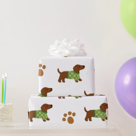 Cute Dachshund Wrapping Paper Cadeaupapier