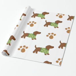 Cute Dachshund Wrapping Paper Cadeaupapier