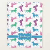 Cute Dachshunds Custom Name Pastel Colors Planner (Voorkant)