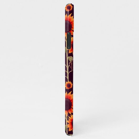 Cute Dachshunds Enchanted Sunflower Garden Drawing iPhone Hoesje (Rechterkant)