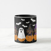 Cute Dachshunds Halloween Party Mok (Midden)