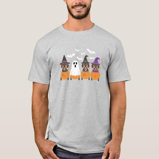 Cute Dachshunds Halloween Party T-shirt (Voorkant)