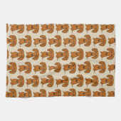 Cute Dachshunds Pattern Theedoek (Horizontaal)