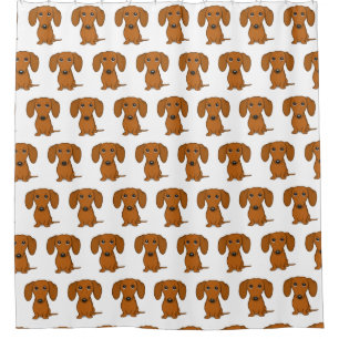Cute Dachshunds Pattern   Wiener Hondenliefhebber Douchegordijn