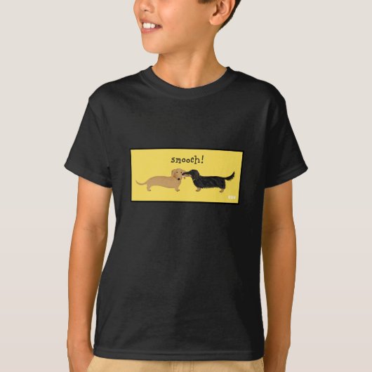 Cute Dachshunds Smooch | Wiener Dogs Love T-shirt (Voorkant)