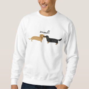 Cute Dachshunds Smooch   Wiener Dogs Love Trui