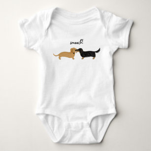 Cute Dachshunds Smooch Wiener Hondenliefhebber Romper