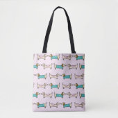 Cute dachshunds tote bag (Voorkant)