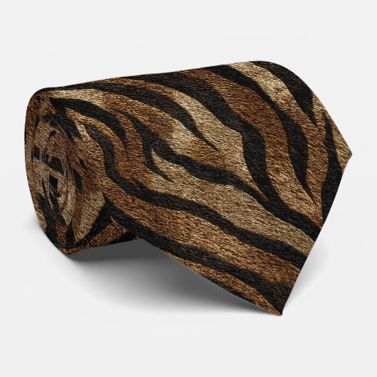 Cute Dad Gifts Tiger Print Stropdas (Opgerold)