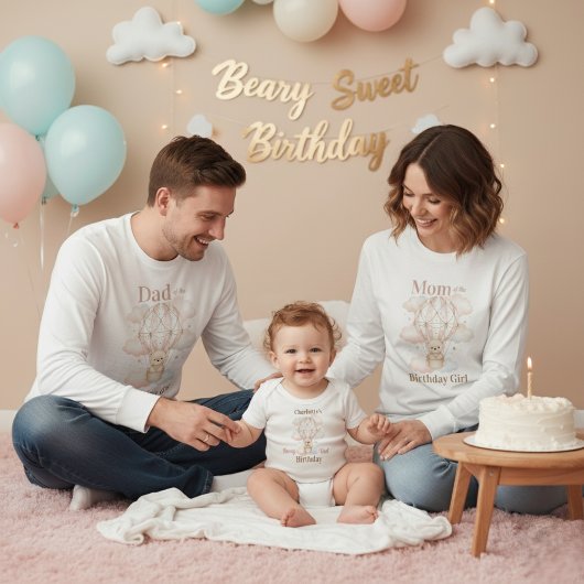Cute Dad of the Bearly Birthday T-Shirt