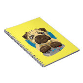 Cute Dad Pug Dog-videospellen Notitieboek (Rechterzijde)