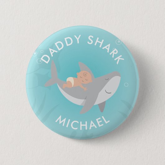 Cute Dad Shark Button (Voorkant)
