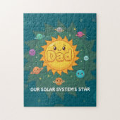 Cute Dad Solar System Star Space Cartoon Legpuzzel (Verticaal)