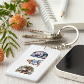 Cute DAD Transparant Letters Vaderdag 3 Foto's Sleutelhanger (Voorkant Rechts)