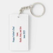 Cute DAD Transparant Letters Vaderdag 3 Foto's Sleutelhanger (achterkant)