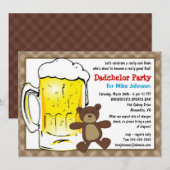 Cute Dadchelor Party Invitations - Diaper Kegger Kaart (Voorkant / Achterkant)