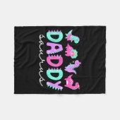 Cute Daddy Saurus Dad Dinosaur Birthday Boy Girl F Fleece Deken (Voorkant (Horizontaal))